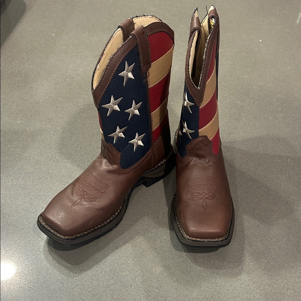 Durango Kids' Flag Brown Western Boots